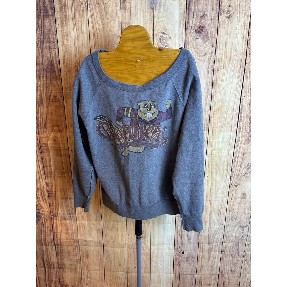 MN Gopher's Pressbox Reversible Boatneck Sweatshirt Women's Size S/M